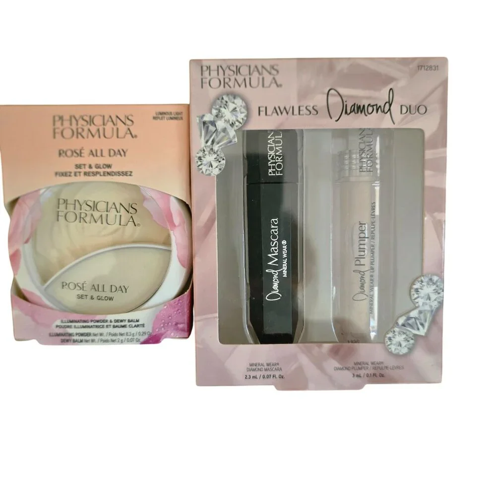 Physicians Formula Flawless‎ Diamond Duo & Rosé All Day Set & Glow Makeup Set